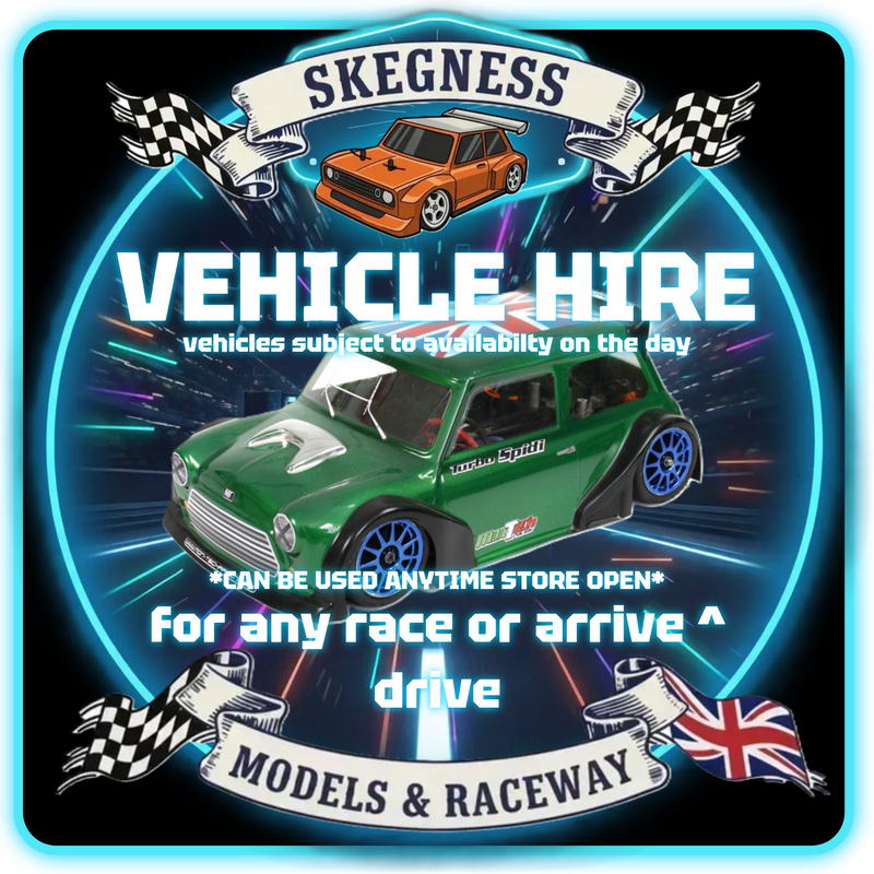 Skegness Model Raceway - Hire Vehicle - Choose When Arrive (Any Race or Arrive & Drive Fee Included)