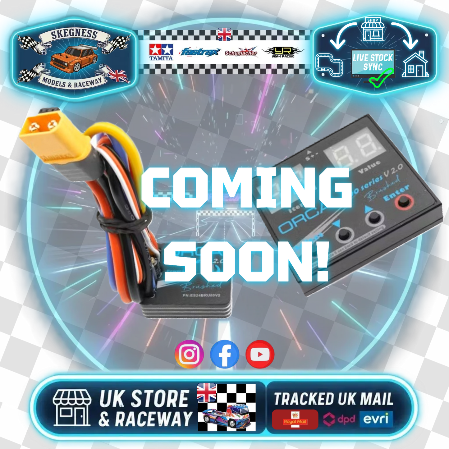 (COMING SOON!) OR-ES24BRU80V2 - ORCA 800 SERIES V2.0 – BRUSHED ELECTRONIC SPEED CONTROLLER WITH PROGRAM CARD (WATER RESISTENT)