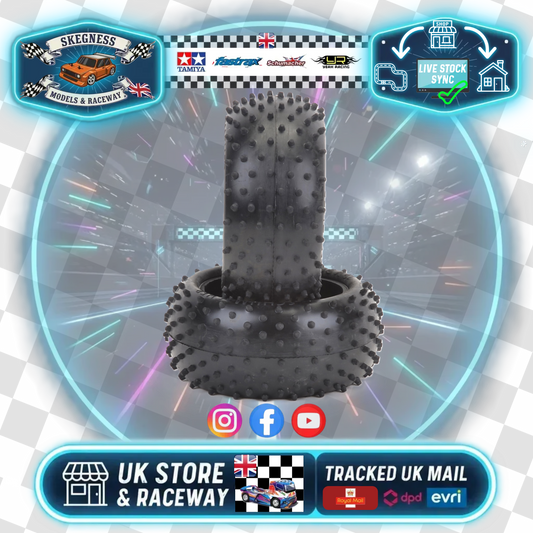 SCHUMACHER - Mini Spike 2 - 1/10 4WD Buggy Tires / Tyres - Rear- Yellow - U6558