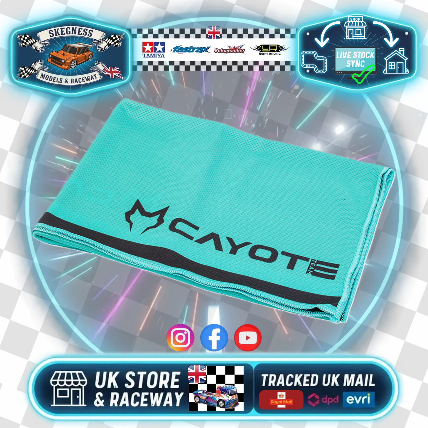 CAYOTE - RC Pit Towel Item No. CAFT01 (Approx 600mm x 400mm) - CAFT01