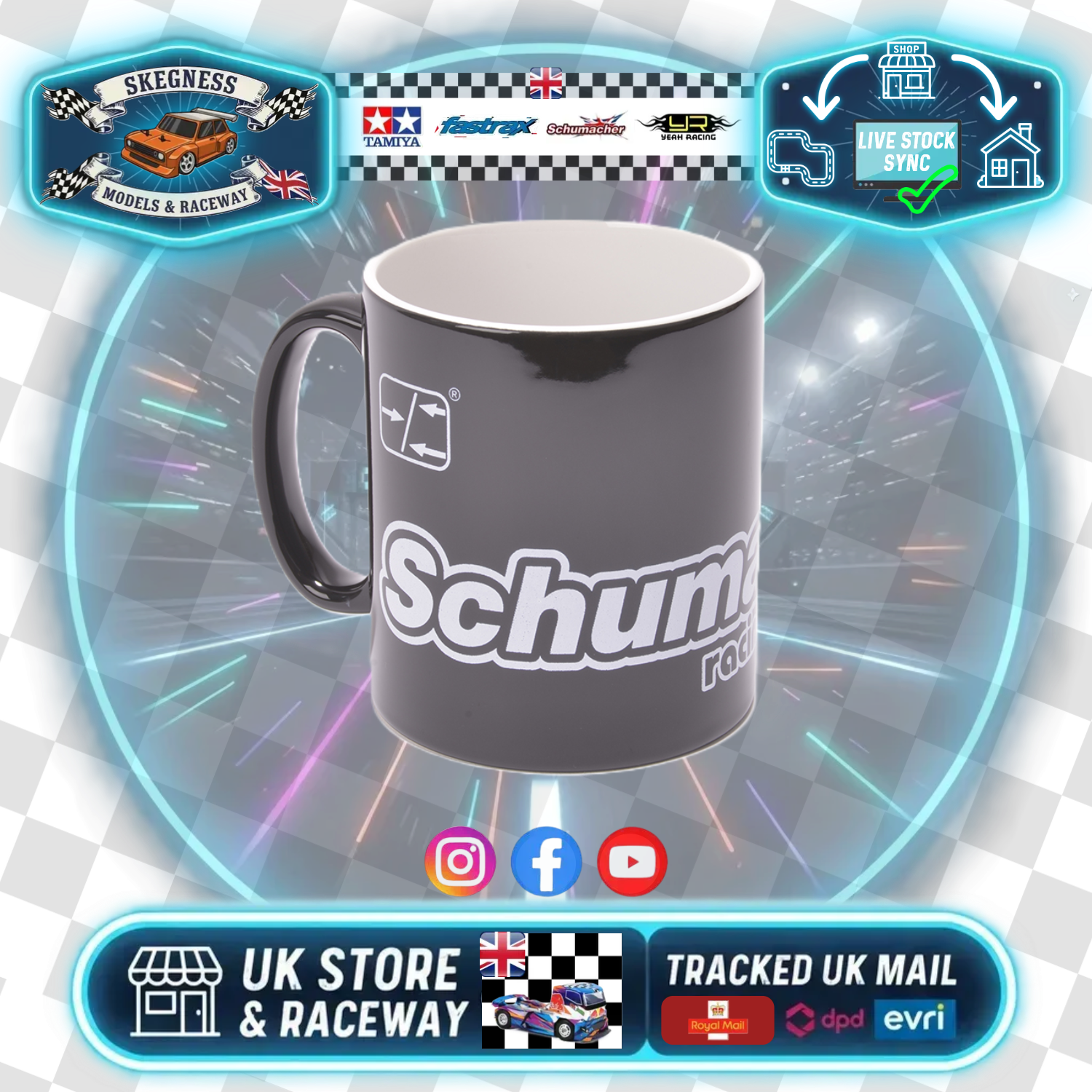 Schumacher - 'Mono' Mug - Black/White G1007