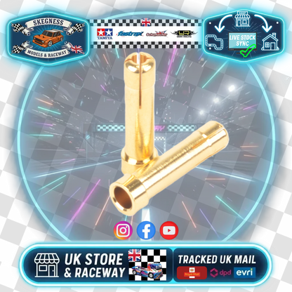 MK RC  - 5mm battery insert Adaptor Plug to use 4mm ESC Bullet Plugs - 2pcs - MK2913