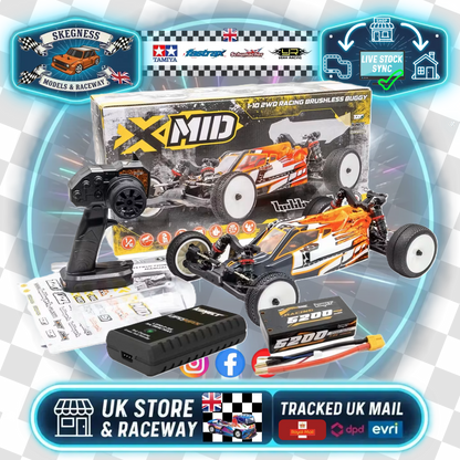 HOBBYTECH - XMID 2WD 1/10TH BRUSHLESS BUGGY RTR INC 5200mah LIPO BATTERY & CHARGER - HT-1.XMID.RTR-PACK - (Entry Level Competition Buggy)