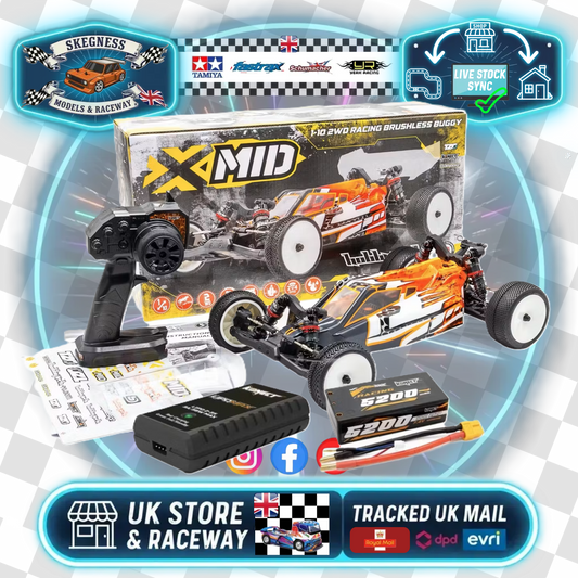 HOBBYTECH - XMID 2WD 1/10TH BRUSHLESS BUGGY RTR INC 5200mah LIPO BATTERY & CHARGER - HT-1.XMID.RTR-PACK - (Entry Level Competition Buggy)