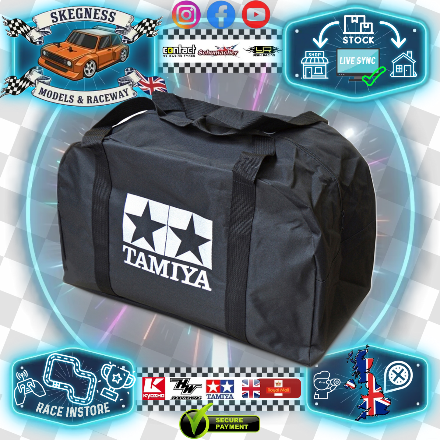 TAMIYA - (XL) X-LARGE RC CARRY HAULER BAG - C908178 (FITS 2X TT01E EURO TRUCKS)