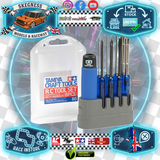 TAMIYA - RC TOOLS LARGE 8pc Screwdriver & Wrench set in case / Multi-tool - 74085