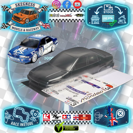 1/10 190mm Wide RC Touring Car Body Shell - Clear Lexan - Ford Mondeo BTCC Racing Livery (257mm Wheelbase / 190mm Wide) - everything in photo included)