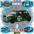 Phat Bodies - M-Chassis (210mm) Mini Cooper Miglia Body Set in Clear Lexan - For 1/10 M-Chassis MTC (W-170mm x Wheelbase-210mmmm) M03, M05, MB01