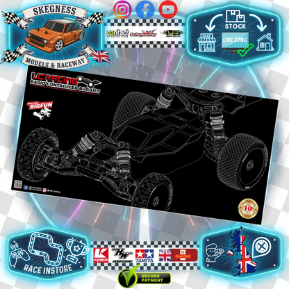 LC Racing - 10 Year Anniversary – Limited Edition - BHC-1 black pit mat (100cm x 50cm) - LCA005