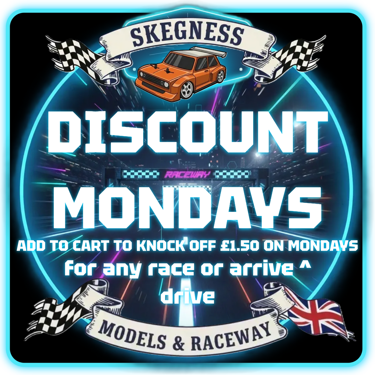 DISCOUNT MONDAYS! (OWN VEHICLE) Arrive & Drive / All Classes Raced) RACE PASS