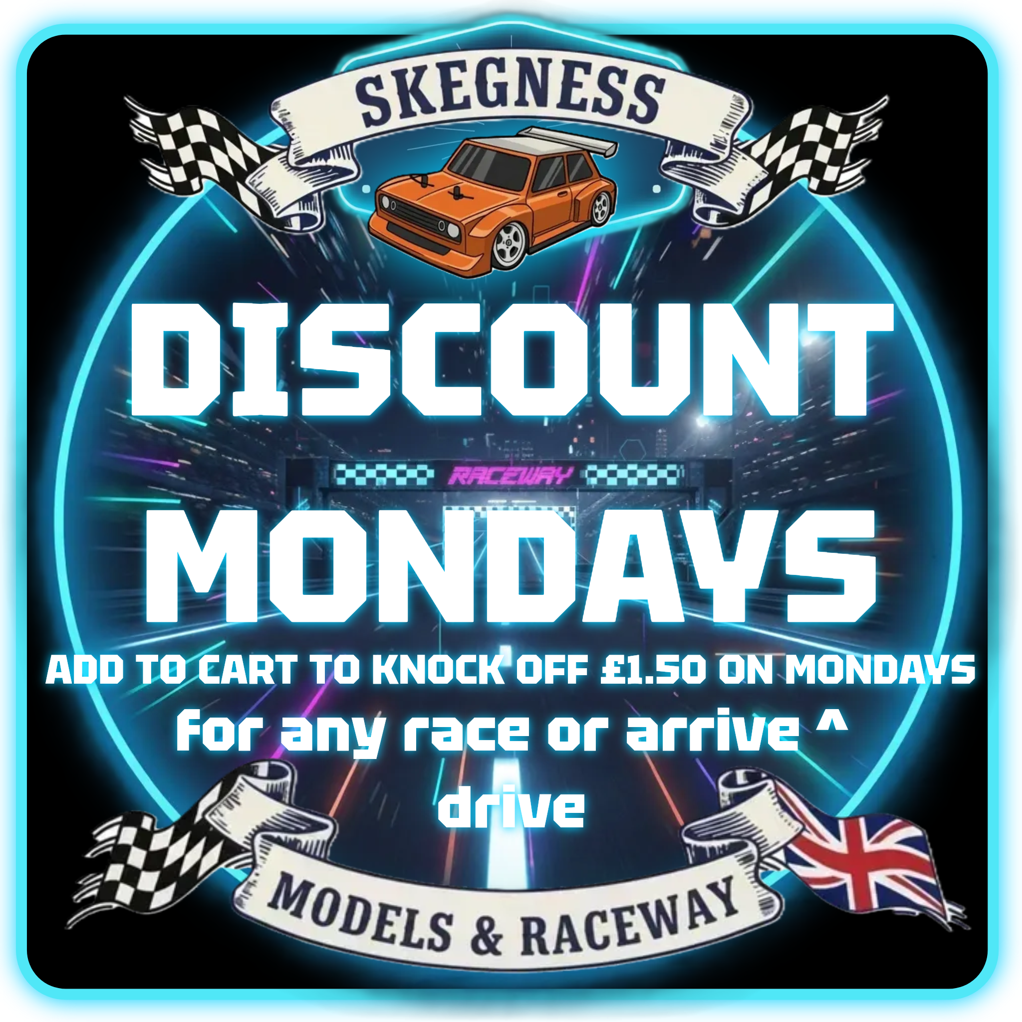 DISCOUNT MONDAYS! (OWN VEHICLE) Arrive & Drive / All Classes Raced) RACE PASS