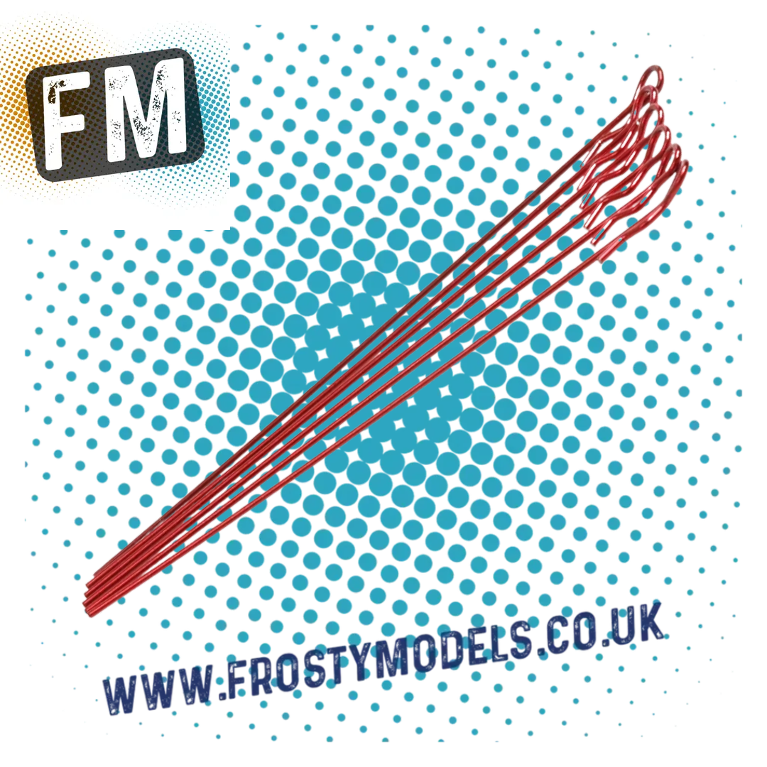 CORE RC 1/10 RC CAR/TRUCK/BUGGY - (6PCS) EXTRA LONG SMALL BODY CLIPS - ALL COLOURS - MULTI LISTING