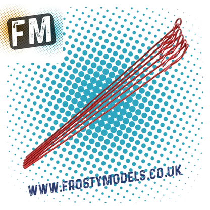 CORE RC 1/10 RC CAR/TRUCK/BUGGY - (6PCS) EXTRA LONG SMALL BODY CLIPS - ALL COLOURS - MULTI LISTING