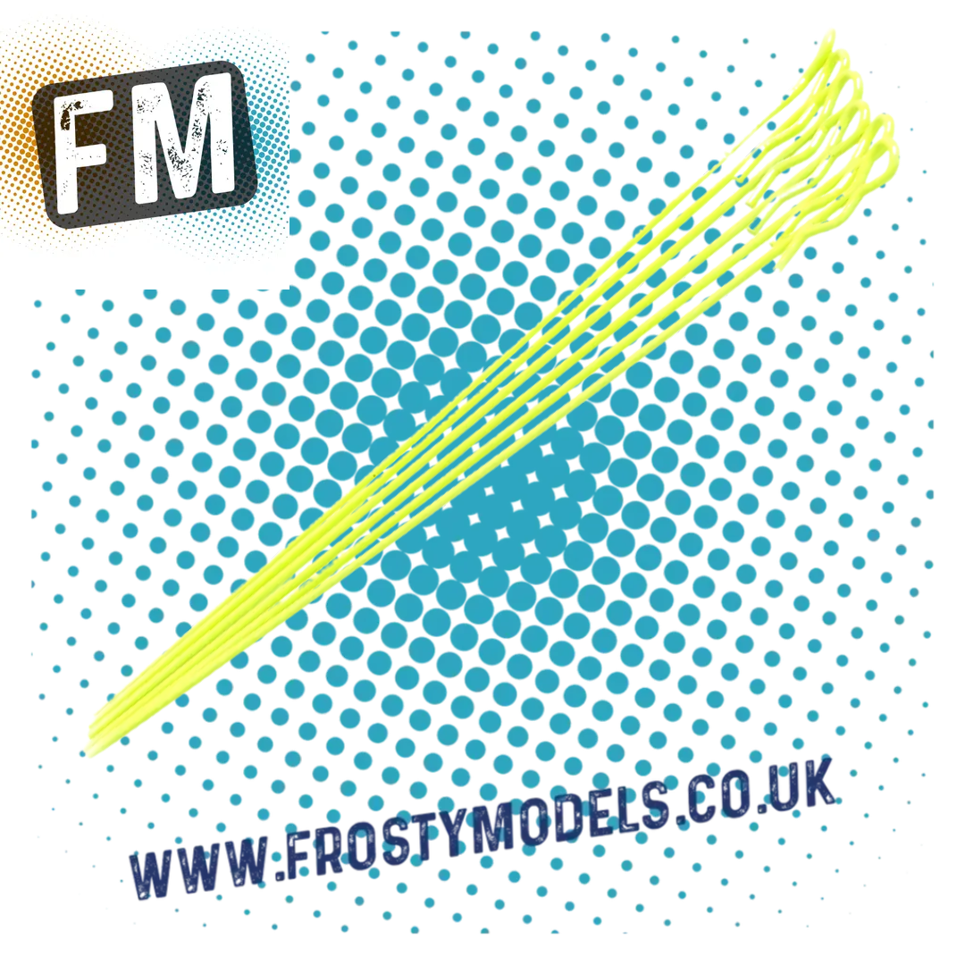 CORE RC 1/10 RC CAR/TRUCK/BUGGY - (6PCS) EXTRA LONG SMALL BODY CLIPS - ALL COLOURS - MULTI LISTING