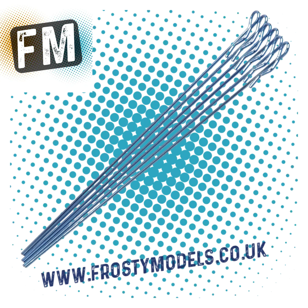 CORE RC 1/10 RC CAR/TRUCK/BUGGY - (6PCS) EXTRA LONG SMALL BODY CLIPS - ALL COLOURS - MULTI LISTING