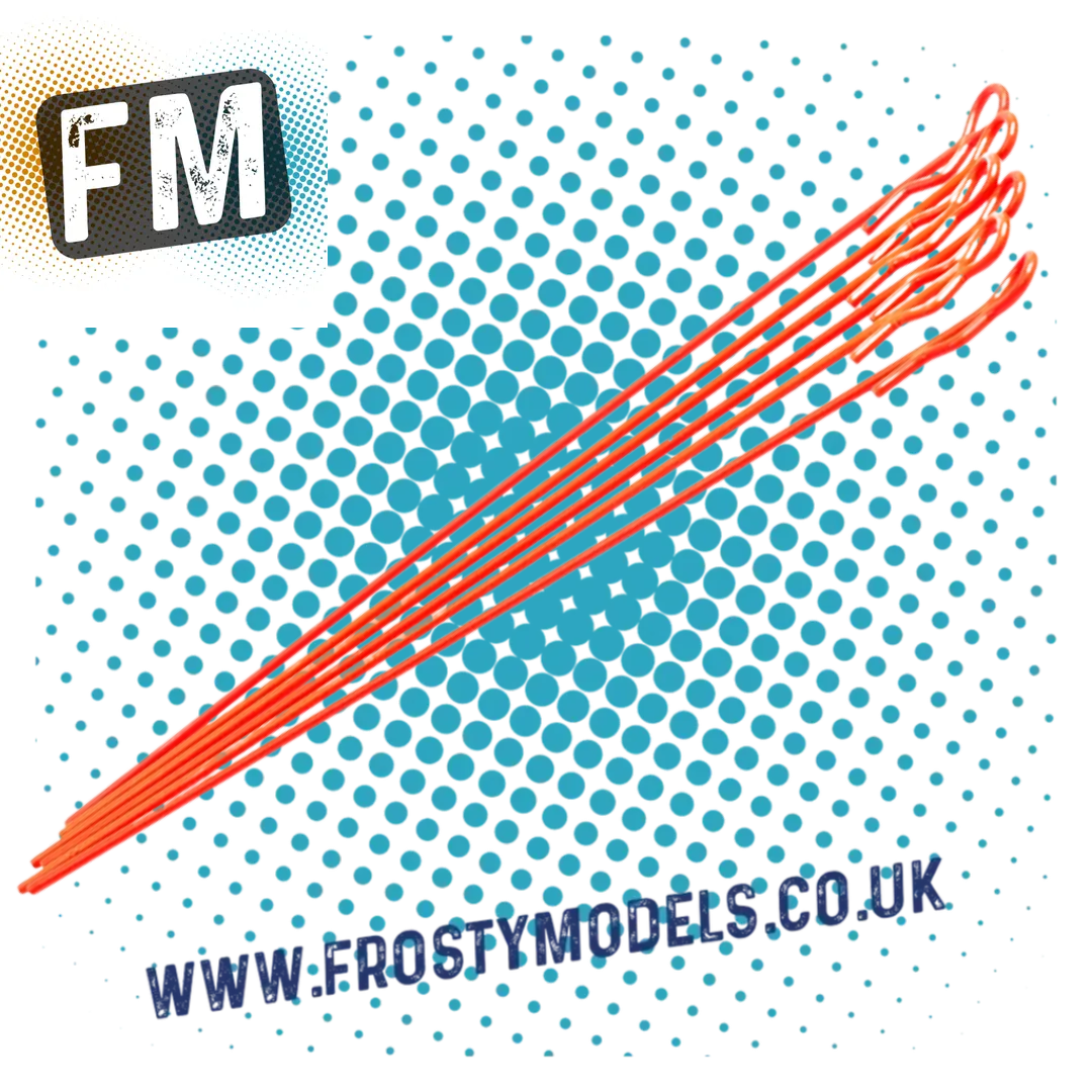 CORE RC 1/10 RC CAR/TRUCK/BUGGY - (6PCS) EXTRA LONG SMALL BODY CLIPS - ALL COLOURS - MULTI LISTING