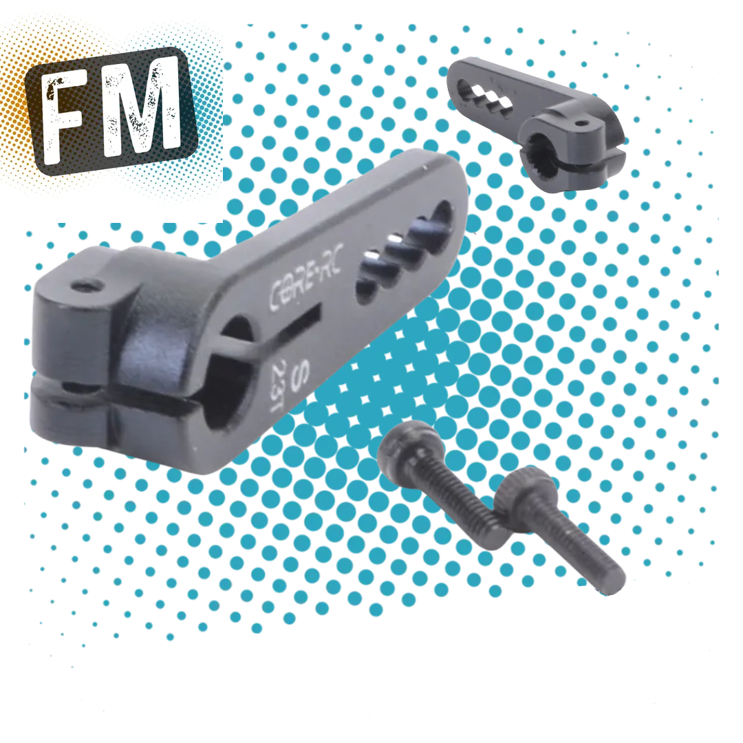 CORE RC ALLOY 1/10 STANDARD SIZE SERVO ARMS - BLACK/PURPLE - OFFSET/STANDARD - MULTI LISTING