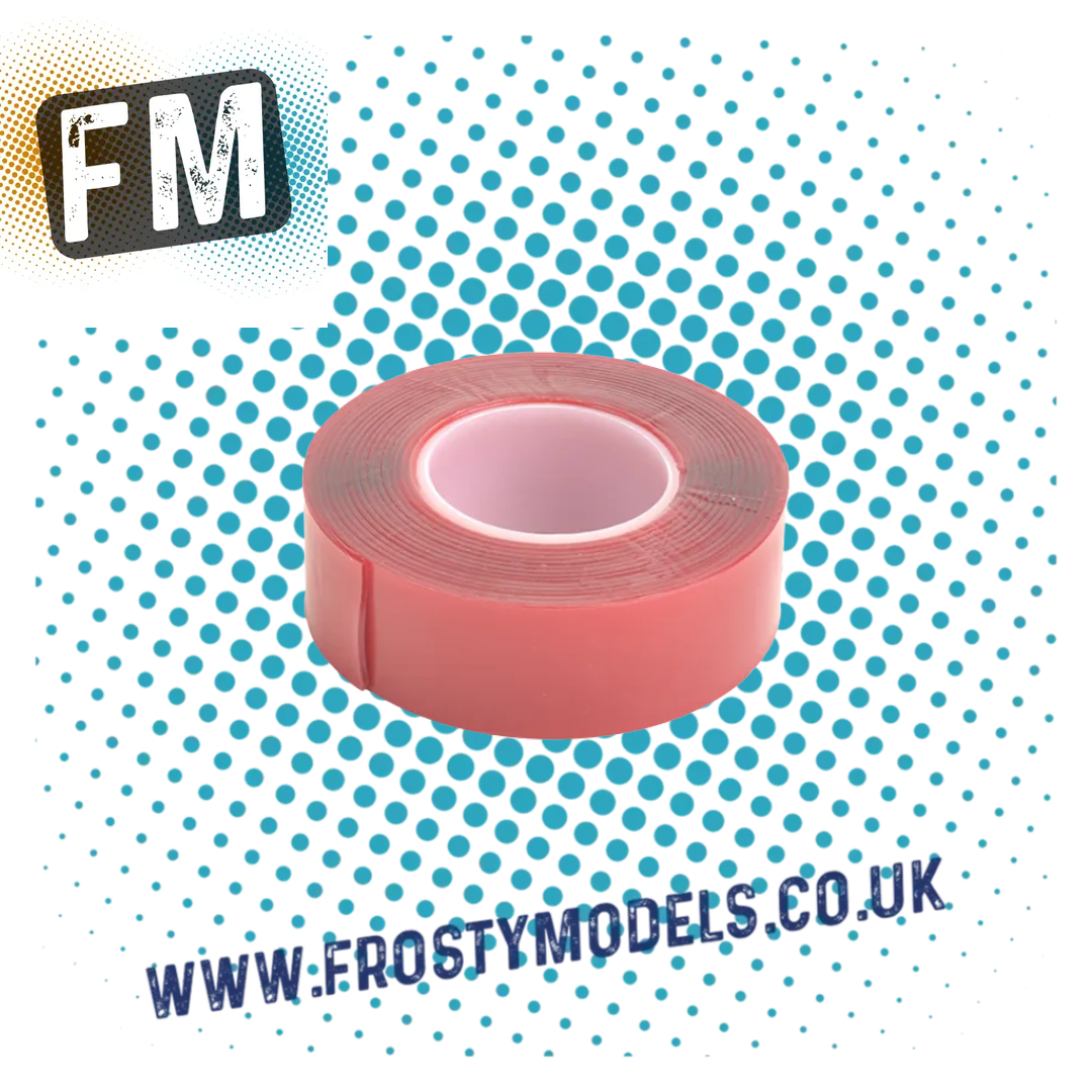 CORE RC DOUBLE SIDED TAPE ROLL/PRE-CUT -  25MM W X 1MM THICK - MULTI LISTING