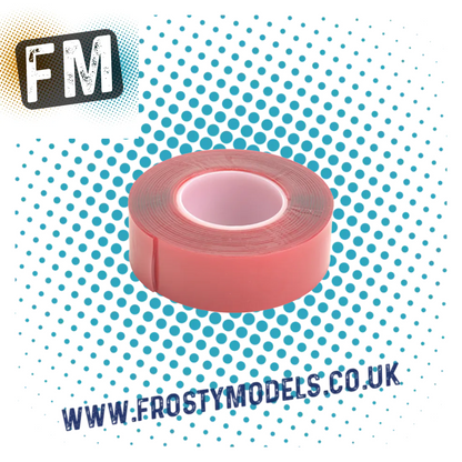 CORE RC DOUBLE SIDED TAPE ROLL/PRE-CUT -  25MM W X 1MM THICK - MULTI LISTING