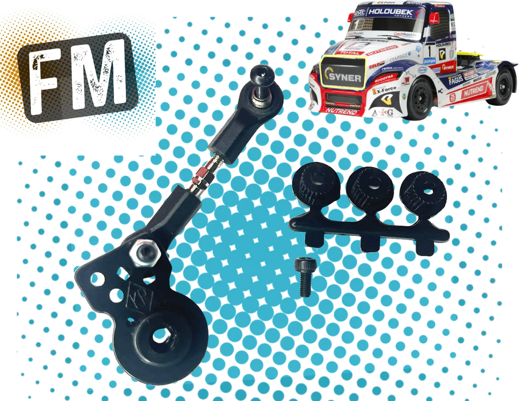 TT01E EURO TRUCK RACING HIGH IMPACT SERVO SAVER & ADJUSTABLE LINKAGE SET COMBO