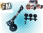 TT01E EURO TRUCK RACING HIGH IMPACT SERVO SAVER & ADJUSTABLE LINKAGE SET COMBO