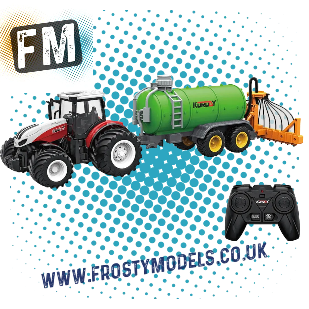 KORODY - RC 1:24 TRACTOR WITH ROTARY LIQUID FERTILIZER SPRAYER W/LED LIGHTS - K-6642K