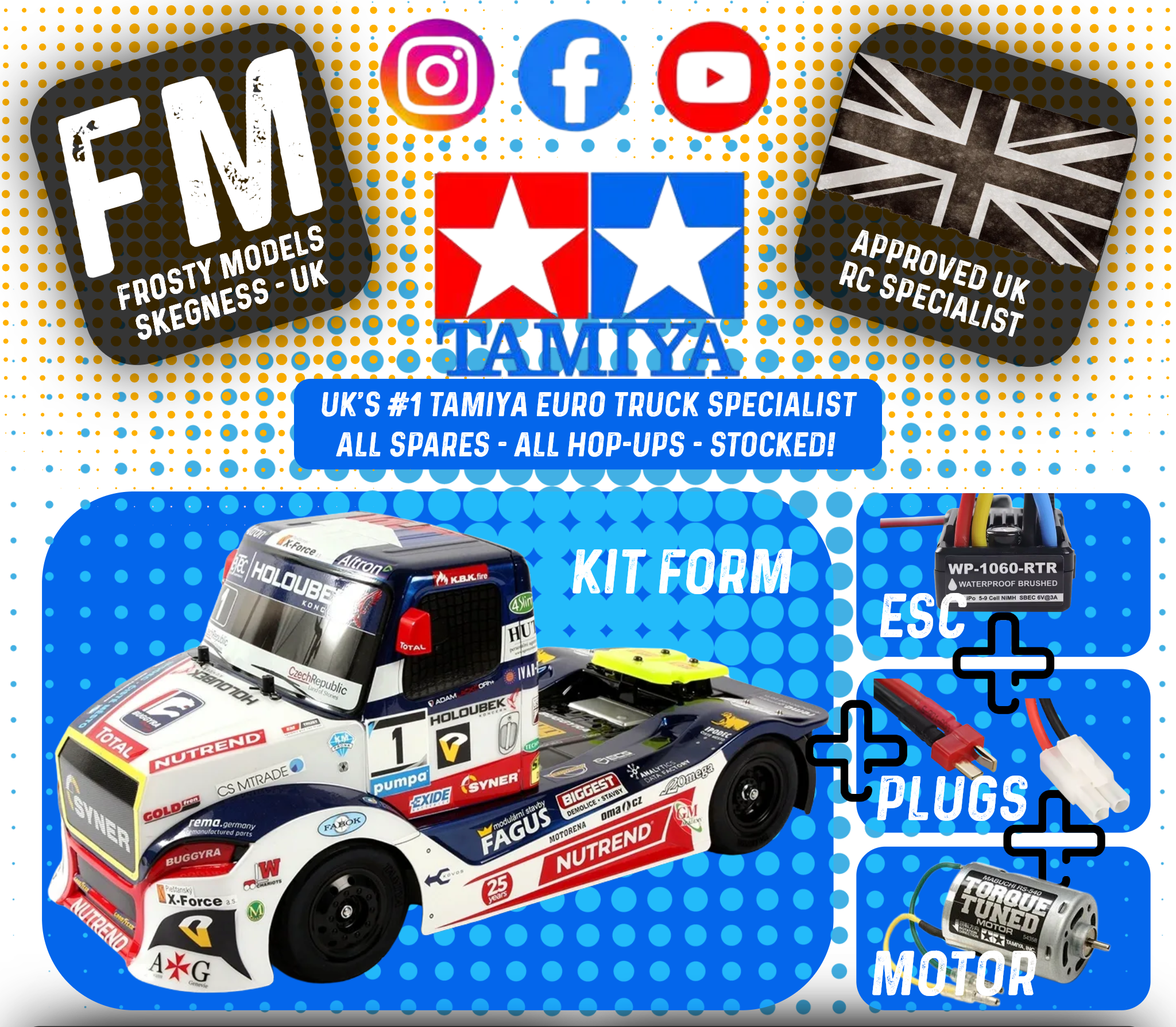 TAMIYA 58661 - BUGGYRA FAT FOX - EURO TRUCK KIT 1/14 4WD TT01E (With ESC & MOTOR)