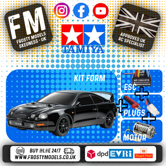 TAMIYA - 58743 Toyota GT-FOUR (ST205) - 1/10 (TT02 kit) 4WD CAR INC's ESC & MOTOR