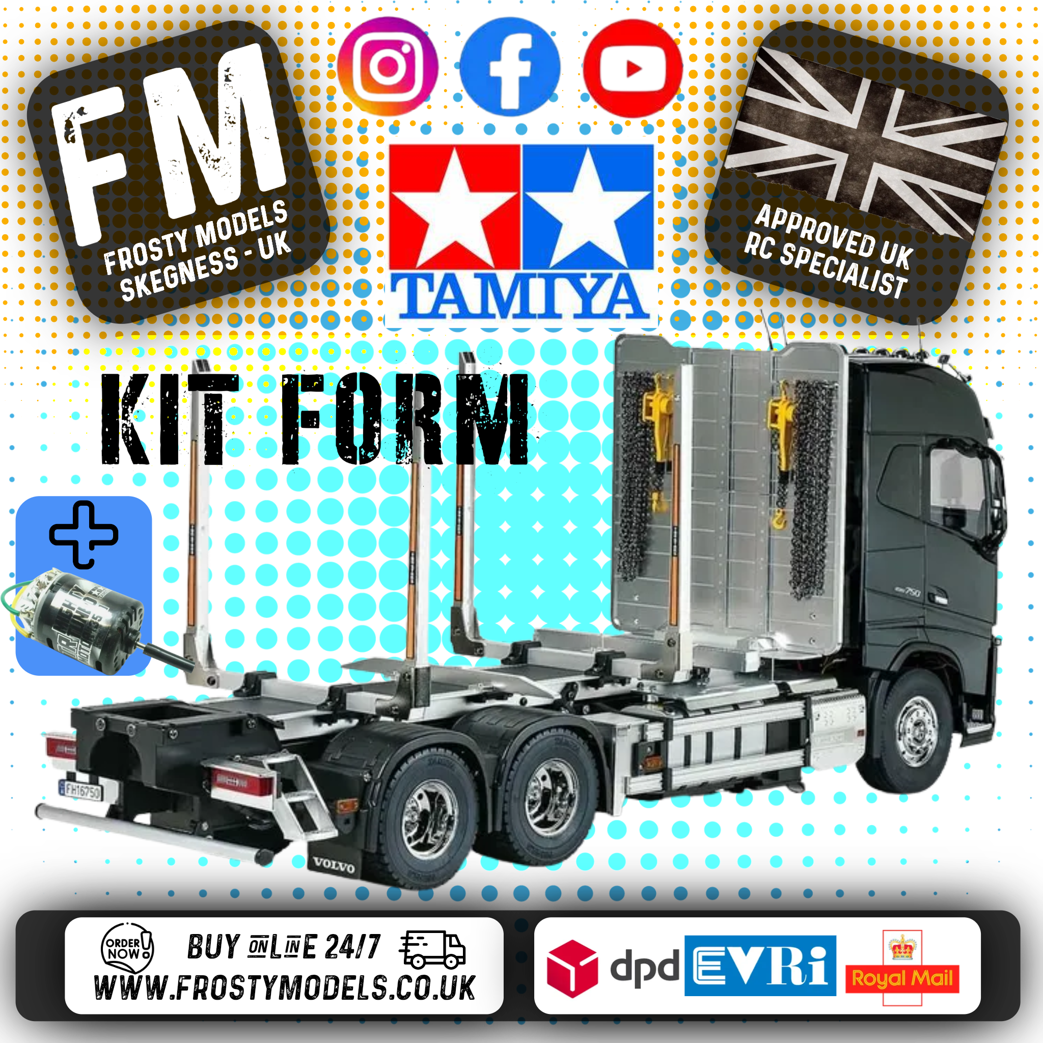 TAMIYA 56360 - (Pre-Order ONLY) RC Volvo FH16 Globetrotter 750 6X4 Timber Truck - RADIO CONTROLLED 1/14