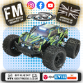 FTX - RAMRAIDER RC 1/10 BRUSHLESS + 3S LIPO Ready To Run MONSTER TRUCK RTR - GREEN/BLUE - FTX5497GB (working lights)