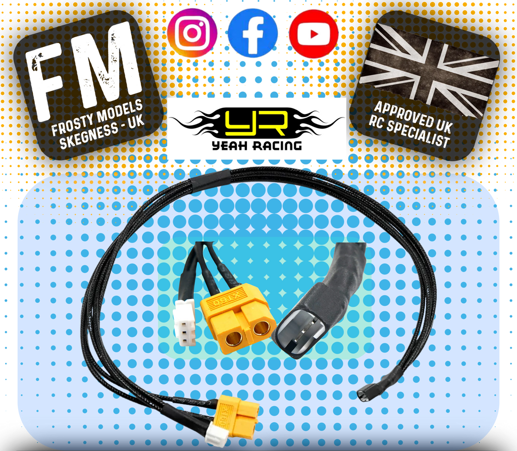 Yeah Racing  - XT60 Plug To JST-XH Plug Charge Cable w/ Balance Plug For 1/28 1/24 RC Lipos - WPT-0162