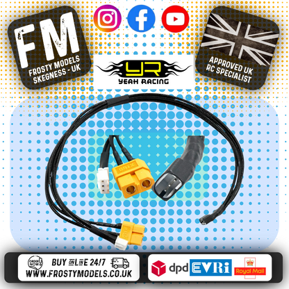 Yeah Racing  - XT60 Plug To JST-XH Plug Charge Cable w/ Balance Plug For 1/28 1/24 RC Lipos - WPT-0162