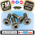 YEAH RACING - 64 GRADE Titanium Servo Lock Screw Set (9mm) 4pcs - YA-0706