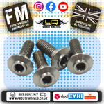 YEAH RACING - 64 GRADE Titanium Servo Lock Screw Set (9mm) 4pcs - YA-0706