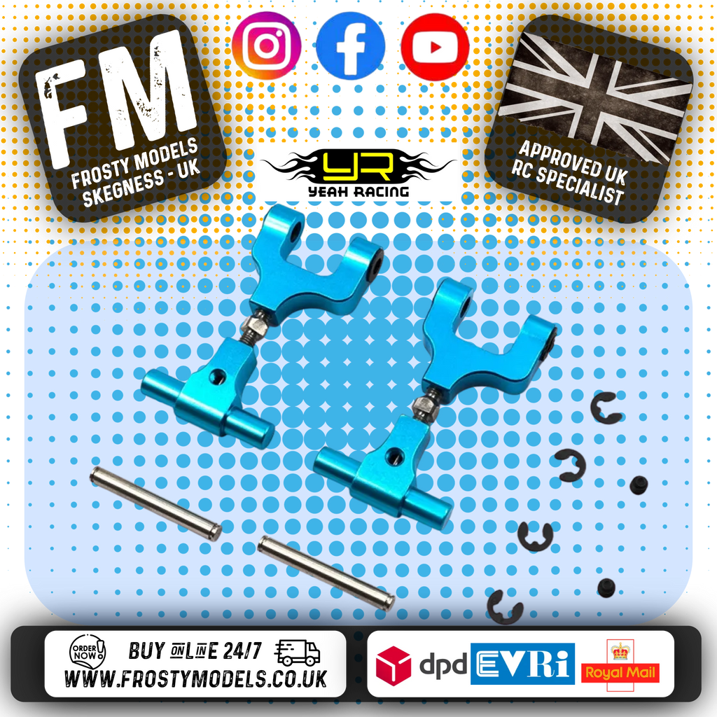 YEAH RACING - Aluminum Adjustable Rear Upper Arm Set For Tamiya TT02 - TT02-004BU