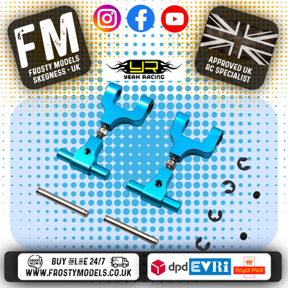 YEAH RACING - Aluminum Adjustable Rear Upper Arm Set For Tamiya TT02 - TT02-004BU