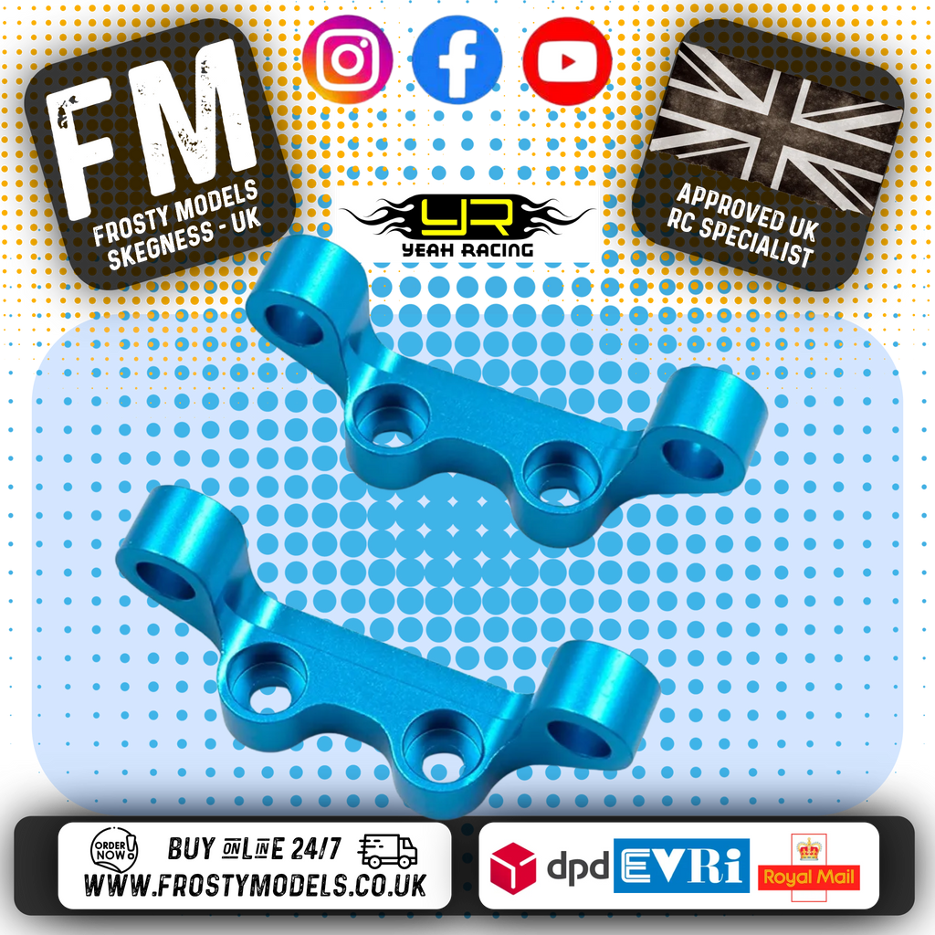 YEAH RACING - Aluminum Upper Suspension Mount For Tamiya TT02 - TT02-010BU