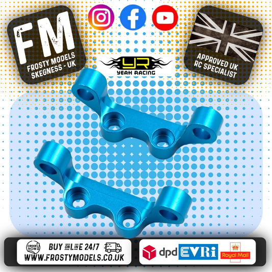 YEAH RACING - Aluminum Upper Suspension Mount For Tamiya TT02 - TT02-010BU