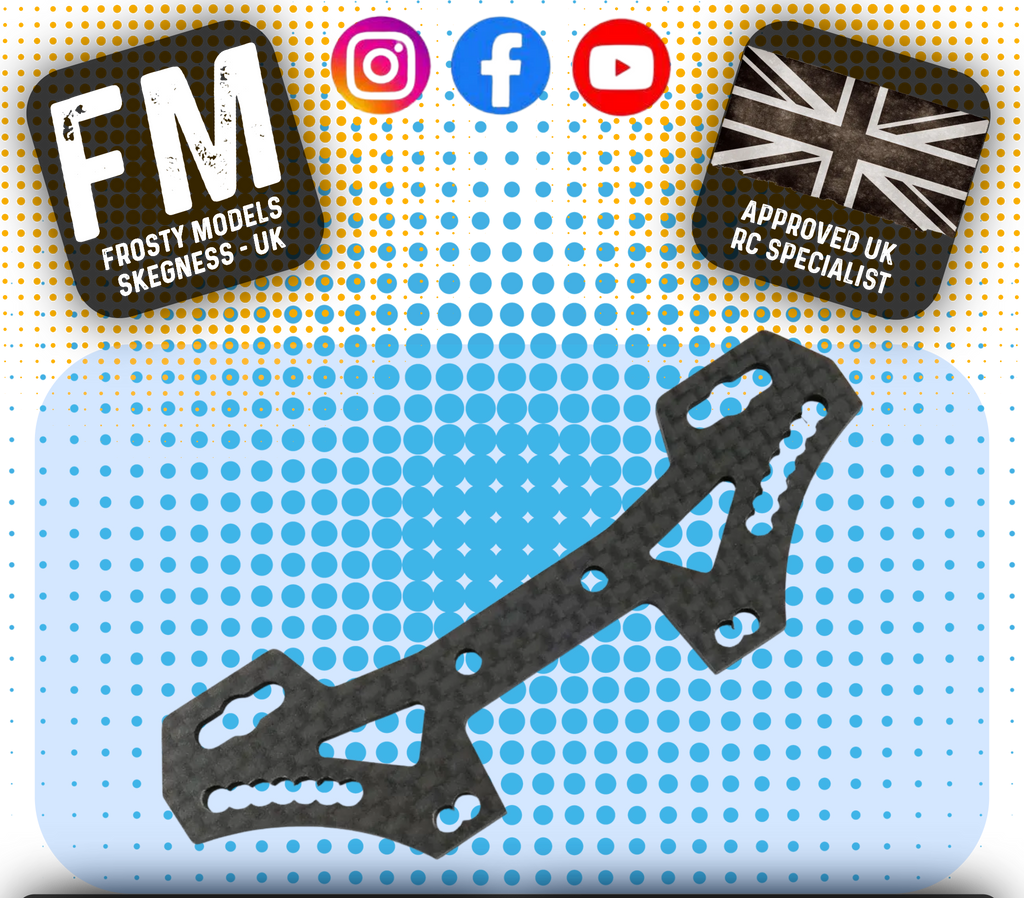 YEAH RACING  - Carbon Rear Damper Stay For Tamiya TT02S & TATT-S04 (TATT-025)