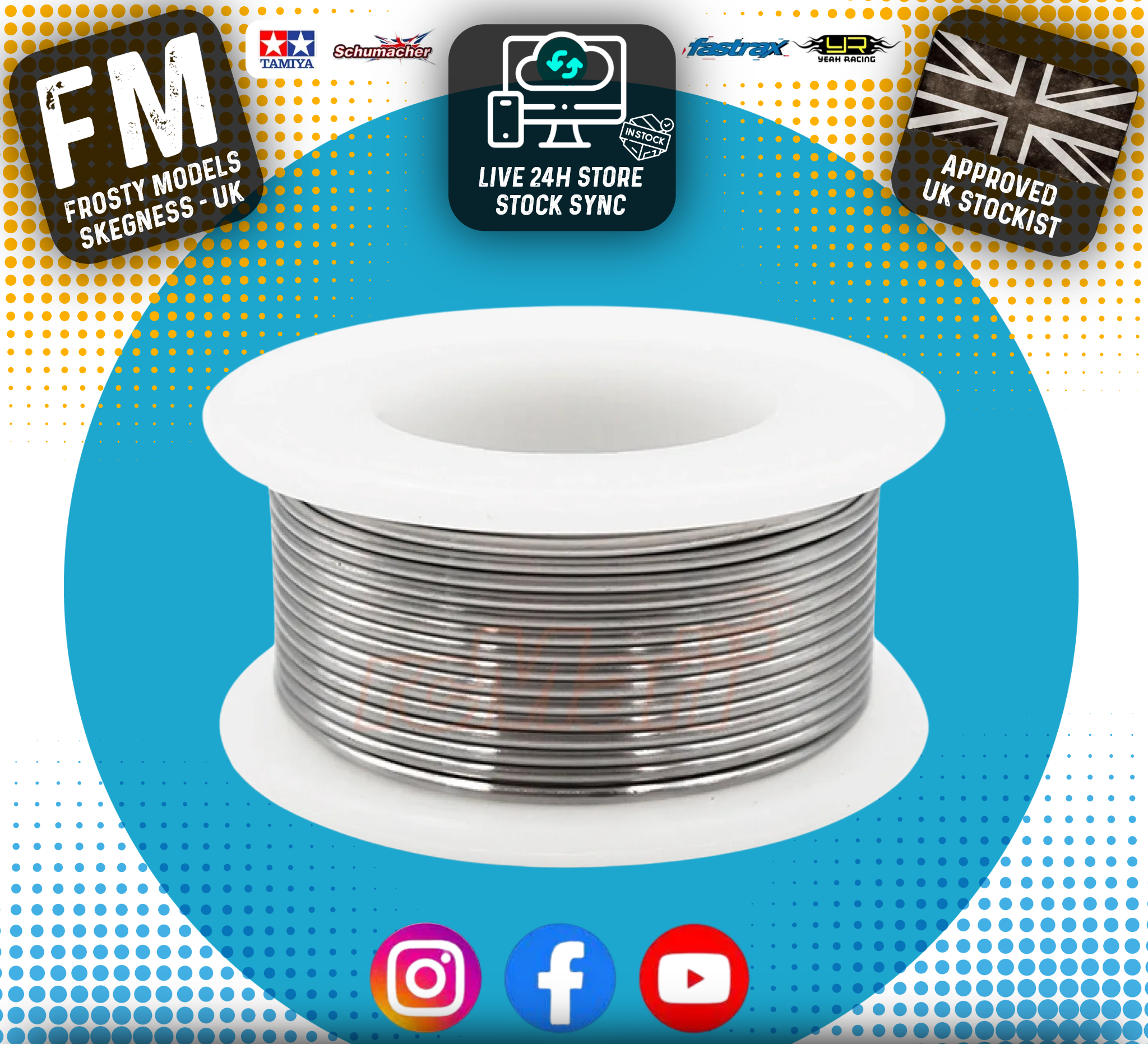 Yeah Racing - High Quality Sn63 Pb37 Solder Wire RC SOLDERING 50g 1mm Diameter - YA-0583