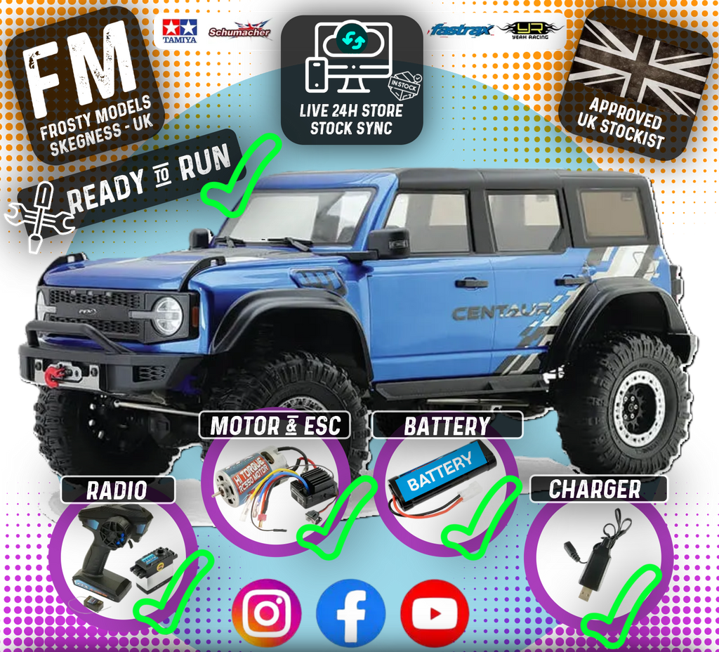 FTX - OUTBACK CENTAUR 4X4 RTR 1:10 TRAIL CRAWLER - BLUE - Rock Crawler - FTX5475B
