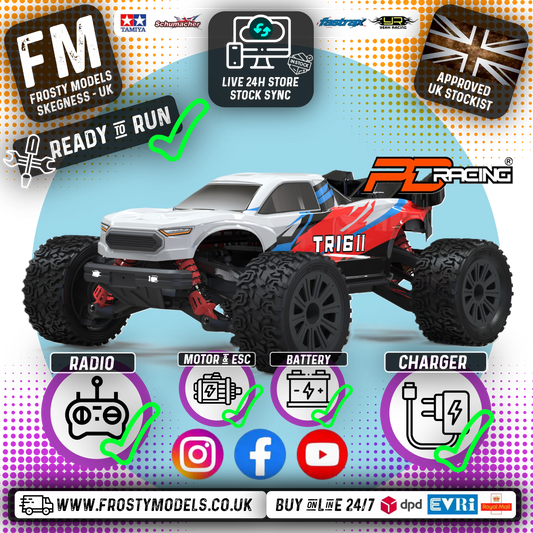 PD RACING - TR16 II Brushed Truggy 1:16 SCALE READY TO RUN WITH 2S LIPO (30mph) - PD304T