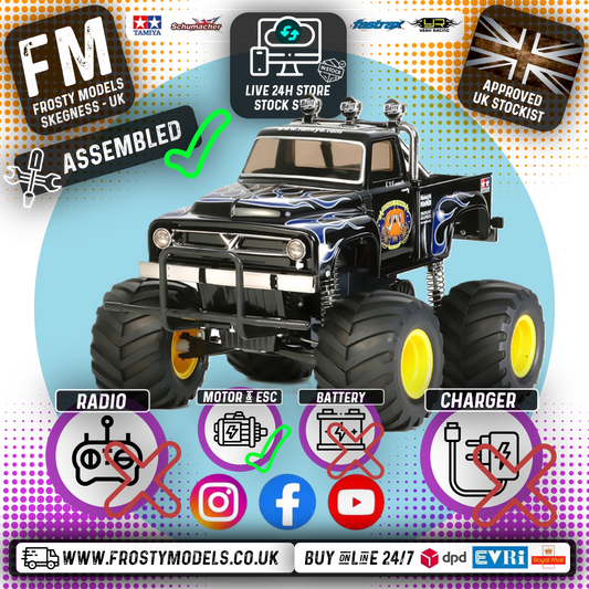 TAMIYA 46705 - Xpert Built MIDNIGHT PUMPKIN - 1/12 2WD TRUCK (Black Edition CW01) INC's ESC & MOTOR (No Radio, Battery or Charger)