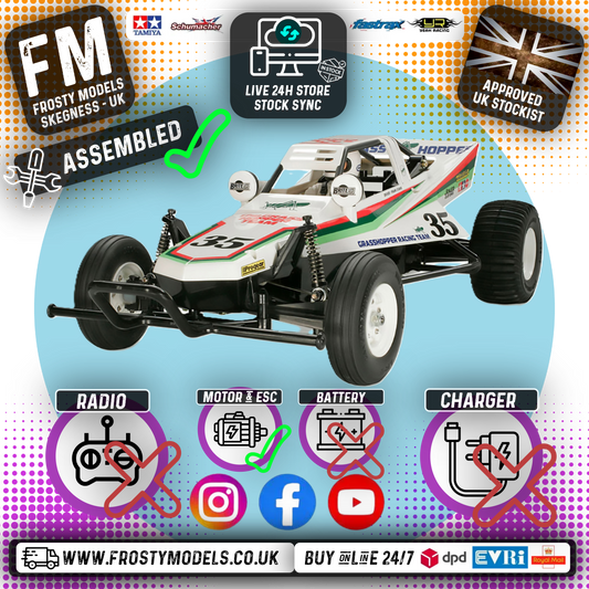 TAMIYA 46704 - Xpert Built GRASSHOPPER - 1/10 2WD BUGGY (ESC included - Requires Radio, Motor, Servo, Battery & Charger)