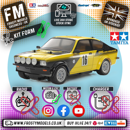 TAMIYA 58729 - Opel Kadett GT/E (MB01) RC 2WD Car Kit - (Inc's ESC & Motor - Requires Radio Set, Servo, Battery & Charger)