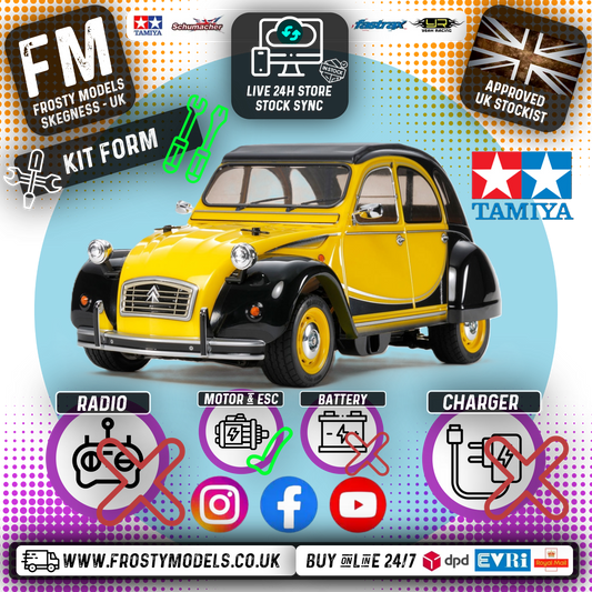 TAMIYA 58655 - RC 1/10 CITROEN 2CV CHARLESTON (M05) FWD M-CHASSIS CAR (ESC & MOTOR INCLUDED - Requires, Radio/Servo Set, Battery & Charger))