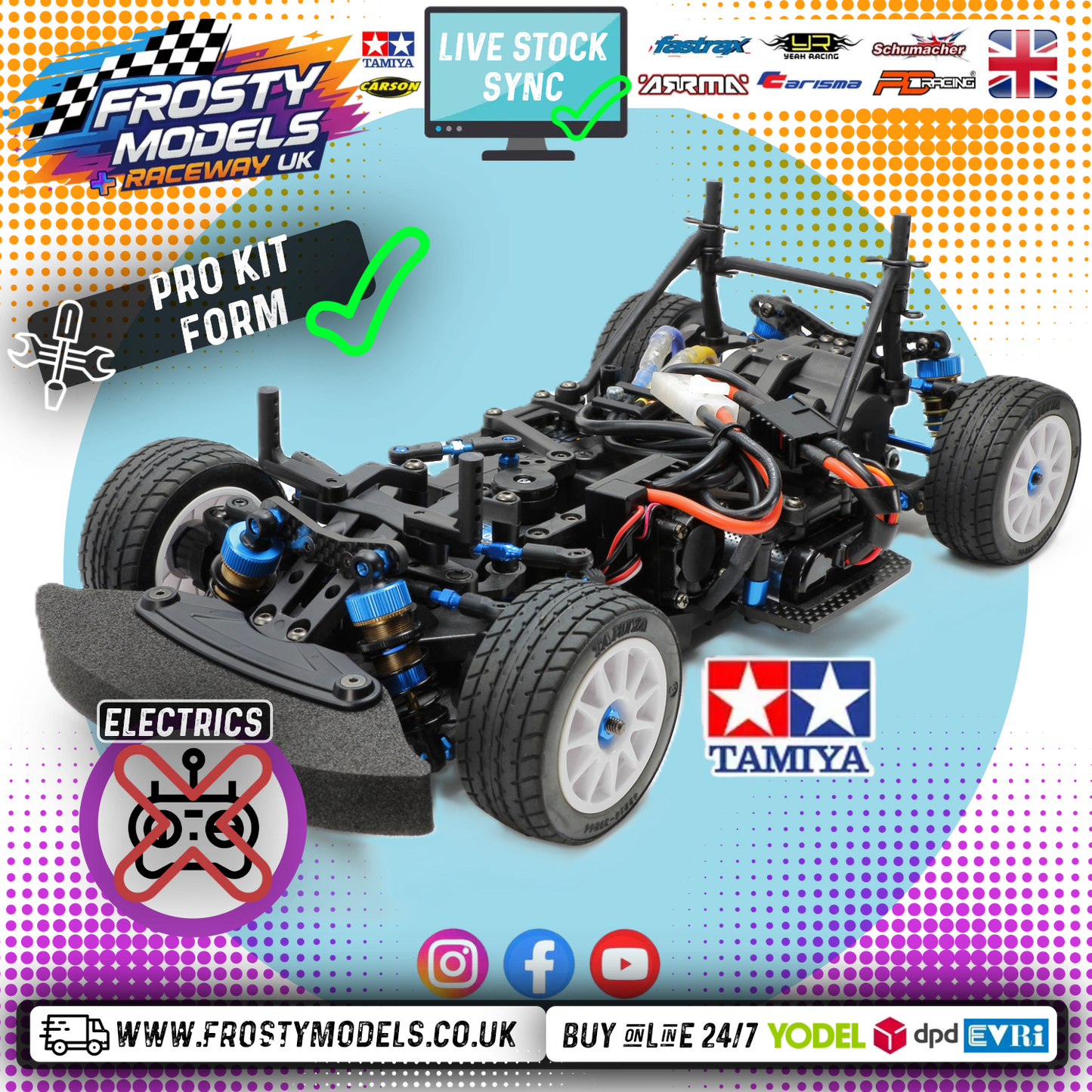 TAMIYA 47480 - M-08R (M08R) Mini MTC Chassis Kit - M-Chassis RWD PRO Hop-Up Model - (No electrics or body / 225mm wheebase Mini)