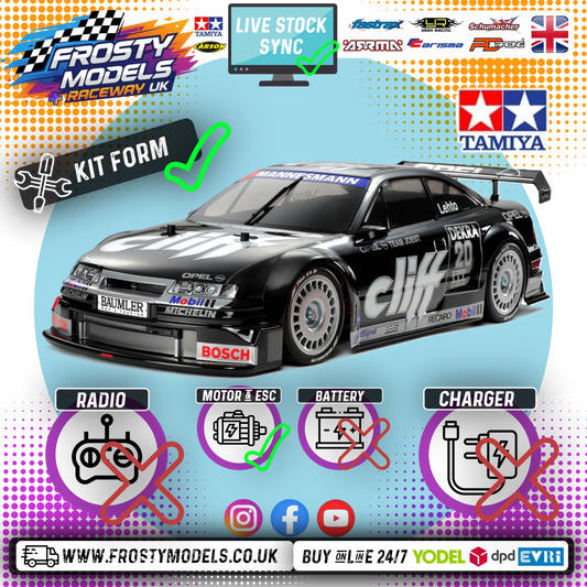 TAMIYA 58701 - OPEL CALIBRA V6 CLIFF KIT - 1/10 RC 4WD CAR (TT01E) INC's ESC & MOTOR