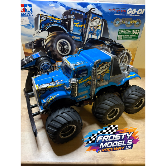 (Used Demo) TAMIYA 58646 - RC Truck 1/18 KONGHEAD 6X6 - (G6-01) With Radio, Hobbywing 1080 ESC, Core 21Motor and 2x Digi High Torque Steering Servos (4 wheel steer capable)