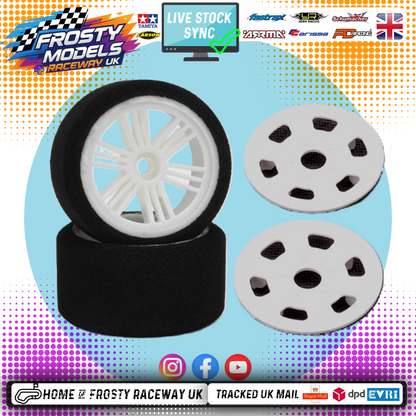 CONTACT RC - 1/12 Oval/Mini Rear 35sh, 48mm diameter (K Foam) - JM35RK (1pair) Wheel & Tyre Set Pre-Glued